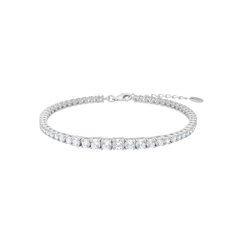 RIKKENOR tennisarmbånd i sterlingsølv fra JoanliNor med zirkonia 17+3 cm